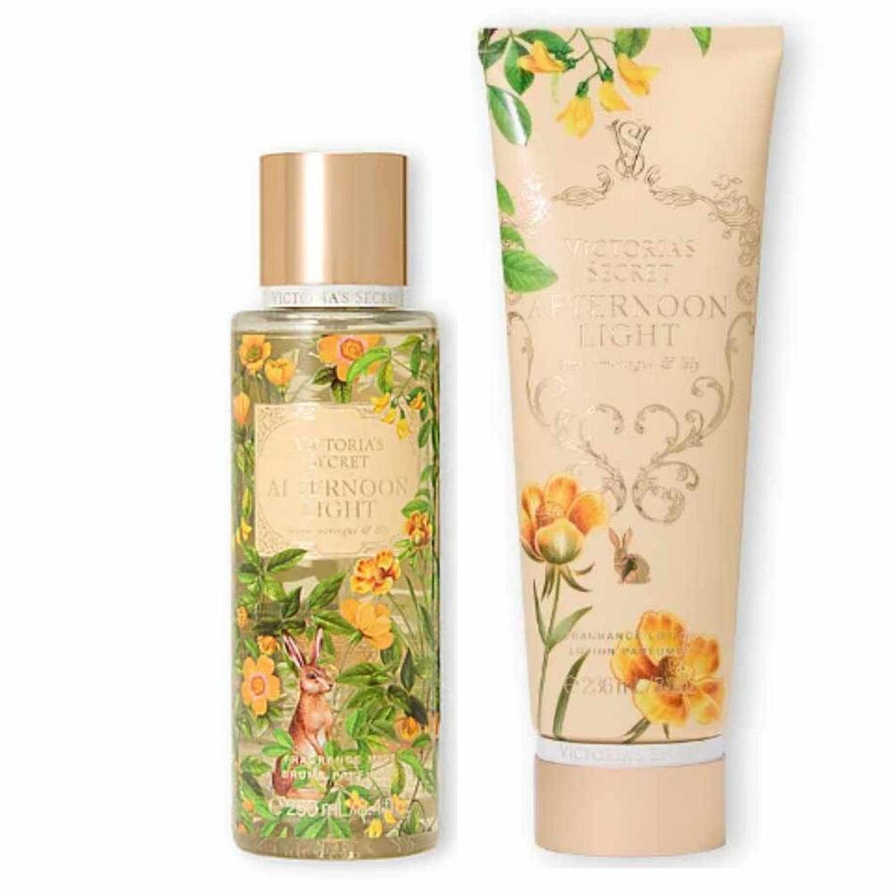 VS Victoria's Secret Afternoon Light Fragrance Body Lotion and Mist Set NEW